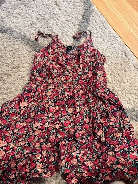 wild fable Pink and Navy Floral Summer Dress